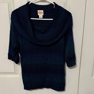 Ruby Rd. Navy Cowl Neck Sweater